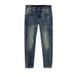 Men's Clothing Fashion brand solid color jeans men 2024 summer new loose harem pants cool street style stretch slim fitting long pants_viptrois.com