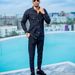 Men's Clothing Suit 2 Piece Suit Pants T Shirt Suit Elegant Suit Solid Color Round Neck Classic Suit_viptrois.com