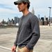 Men's Casual Long Sleeve Pullover Sweatshirt - Loose Fit, Breathable Polyester, Stylish Jacquard Design For Spring & Fall_viptrois.com