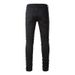 Men's Clothing Fashion Brand Washed Scratched Patches Paint Graffiti Stretch Slim Jeans_viptrois.com