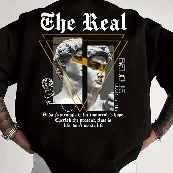 Men's Clothing Fashion Printed Casual Short Sleeve T Shirt Men's Printed Comfortable Round Neck T Shirt,_viptrois.com