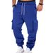 Men's Fleece Cargo Pants – Winter Warm Workout Joggers With Drawstring Waist & Multi-Pockets (10 Colors, S-XXXL)_viptrois.com