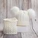 Baby clothing new double ball wool cute baby hat and neck set_viptrois.com