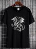 Dragon Skeleton Halloween Fantasy Boys Girls T-Shirt Women Top Graphic Tees Versatile Slightly Breathable Stylish Casual Summer Designer Clothes Unisex Print Round Neck Short Sleeve Female Women Graphic Comfortable Stretched Streetwear Soft_viptrois.com