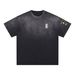 Men's Clothing T Shirt, 250g Heavyweight Pure Cotton, NNXX Round Neck, Short Sleeve, Loose Fit, Washed Gradient Woven Ribbon Sleeve, Badge Print._viptrois.com