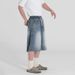 Men's Clothing Denim Shorts Men's Summer Loose Casual Mid Length Pants Niche Cropped Pants_viptrois.com