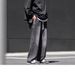 New High Street Wide-leg Pants For Men, Black Gray, Spring And Autumn Style, Men's Loose Straight Casual Trendy Brand_viptrois.com