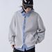 Retro Hoodie Cardigan Men's Autumn Checkered Patchwork Lazy Style Couple Jacket_viptrois.com