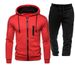 Men's Clothing Cardigan Zipper Hooded Sweatshirt Suit Digital Casual Sports Solid Color Men's Sweatshirt Sweatpants_viptrois.com