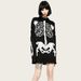 Gothic Punk Distressed Knit Sweater With Skeleton Print - Y2K Grunge Unisex Oversized Pullover For Men & Women_viptrois.com