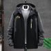 Men’s Heavy-Duty Fleece-Lined Waterproof Jacket – Windproof Winter Work Coat With 5000mm PU Coating (L-5XL, Black/Red/Blue/Army Green, Unisex Fit)_viptrois.com