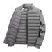 2025 Knitted Patchwork White Duck Down Men's Stand-up Collar Light Down Jacket For Autumn And Winter_viptrois.com