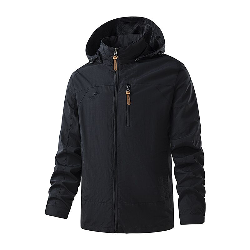 Men's Clothing Men's Waterproof Windproof Outdoor Jacket - Lightweight Fleece-Lined Winter Coat For Hiking, Camping & Daily Wear (Black, Navy, Olive)_viptrois.com