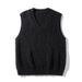 Men's Clothing New Men's Sweater Vest Couple's Same Style Sleeveless Waistcoat Korean Version Of The College Style V Neck Sweater Jacket_viptrois.com
