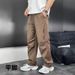 Men's Clothing Men's Winter Fleece-Lined Work Pants With Waterproof Fabric, Multi-Pockets, Straight Leg For Outdoor & Casual Wear (Black, Coffee)_viptrois.com