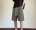 Men's Summer High-Waist Straight Leg Pants Trendy Casual Five-Point All Over Houndstooth Print Loose Fit Streetwear_viptrois.com
