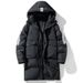 Men's Clothing White Duck cotton Casual Medium And Long Solid Color Warm Top Jacket_viptrois.com