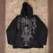 Y2K Skeleton Zipper Hoodie 90s Retro Pattern Printed Zipper Top L Sweatshirt_viptrois.com