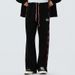 Men's Clothing American Retro Stitching Plaid High Waist Sports Sweatpants Men's 2025 Spring And Autumn All Match Straight Wide Leg Casual Trousers_viptrois.com