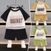 New Summer Children's Suit Casual Boy Clothes Boy Waffle Short Sleeved Shorts Two Piece Loose Summer Clothes_viptrois.com