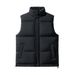 Unisex Oversized Quilted Vest With Stand Collar - Warm Winter Padded Sleeveless Jacket For Men & Women (M-8XL, Black/White/Navy)_viptrois.com