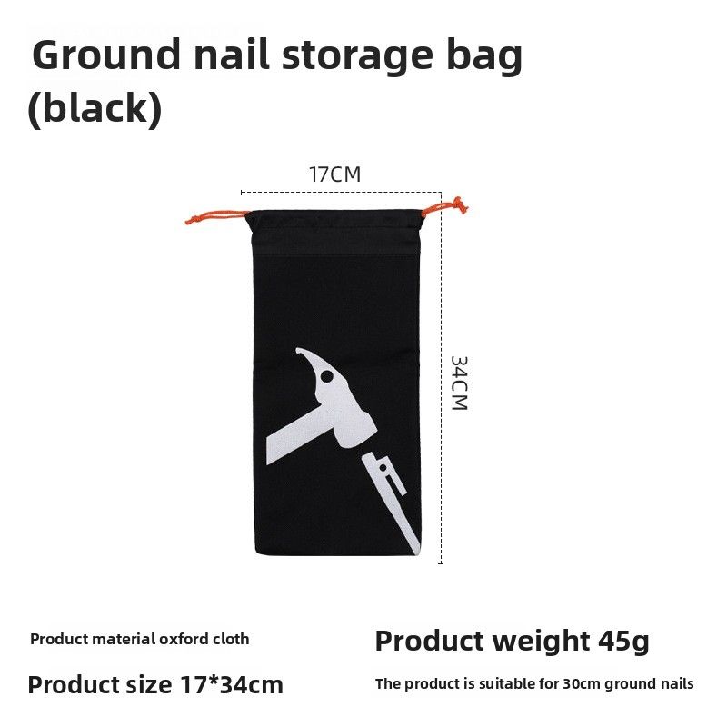 Outdoor Ground Storage Large Capacity Handheld Simple Tool Oxford Cloth Tent Peg Hammer Bag Envelope Style_viptrois.com