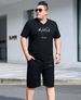 Men's Clothing Fat man plus size ice silk short-sleeved casual suit summer shorts fat man wear two-piece suit_viptrois.com
