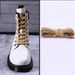 Shoe Accessories leather shoe laces flat men's and women's Martin boots sports casual white black brown khaki shoe laces_viptrois.com