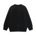 Pure Wushu Men's Clothing 2025 Autumn Winter New Solid Color Lazy Style Cardigan Sweater Unisex Casual Loose Knitted Jacket_viptrois.com