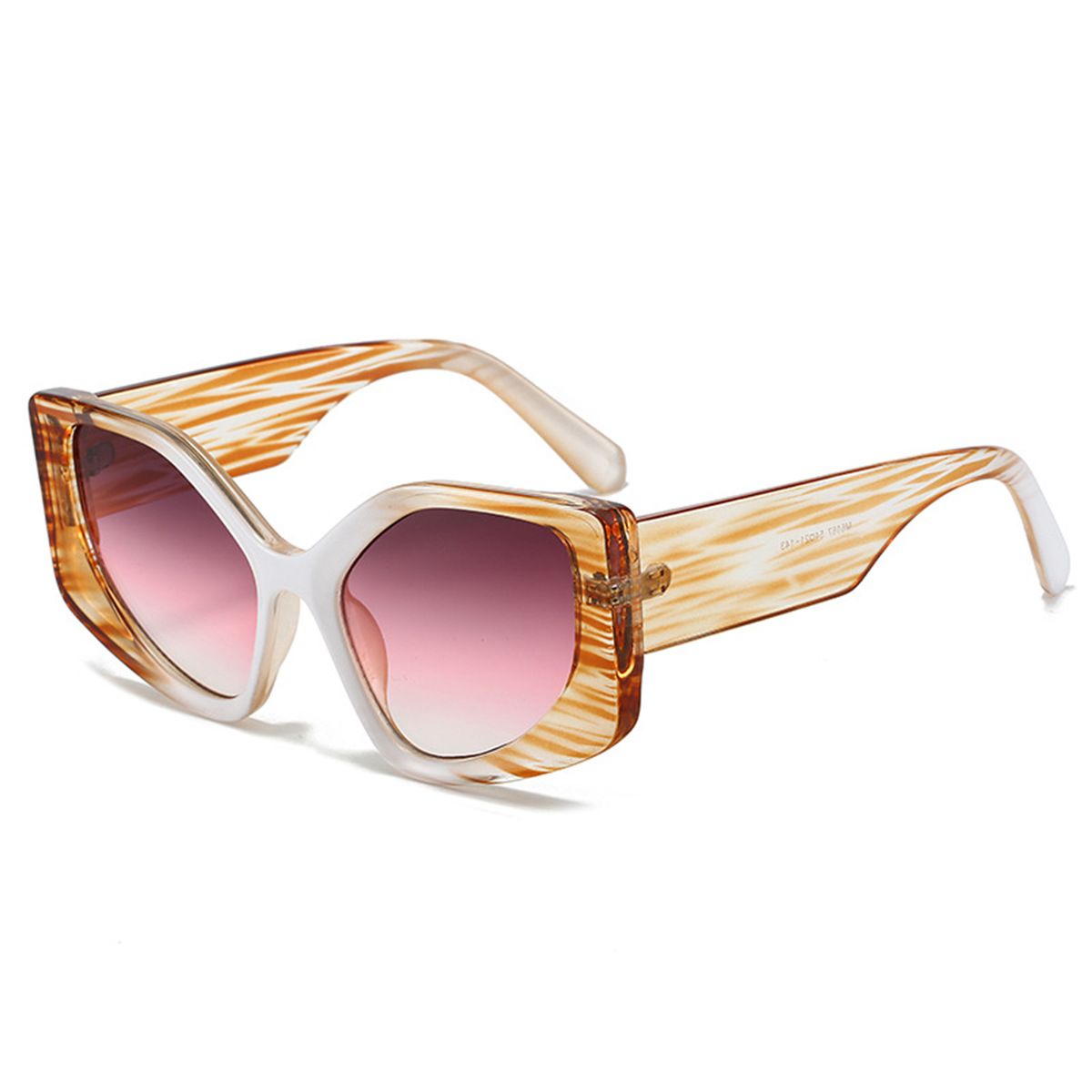 Oversized Cat Eye Sunglasses - UV400 Protection (Fashion PC Frame, European-American Wide Leg Style)_viptrois.com
