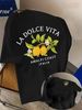 Maglietta Viola Pastello Uomo 180G Cotone Stampa Costa Amalfitana LA VITA, Leggera Per Viaggi Quotidiani_viptrois.com