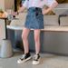 2024 New Style Children's Pants Girls Denim Shorts Summer Big Children's Stylish Thin Pants Skirt Korean Version Girls Outer Wear Skirt Pants_viptrois.com