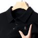 Autumn And Winter Light Luxury Men's Cashmere Sweater Winter Business Leisure Versatile Solid Color Lapel Embroidered Sweater_viptrois.com
