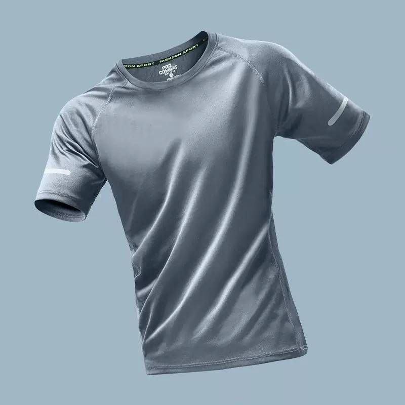 Ice Silk Quick-Drying T-Shirt, Men's Sports Short-Sleeve Thin Top For Summer, Running Clothes, Fitness Training Wear_viptrois.com