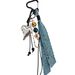Bag Pendant Silver Heart-shaped Creative Denim Woven Rope Pendant_viptrois.com