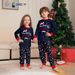 Christmas Santa hat alphabet crutch Christmas family suit printed homewear pajamas_viptrois.com