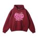 Men's Oversized Drop Shoulder Velvet Letter Print Sweatshirt - Soft Cotton Streetwear Pullover Hoodie For Casual Comfort_viptrois.com