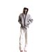 2025 Flower Gray Cardigan Sweater Men's Spring And Autumn Double-headed Zipper Hooded Jacket American Retro Jacket Loose_viptrois.com