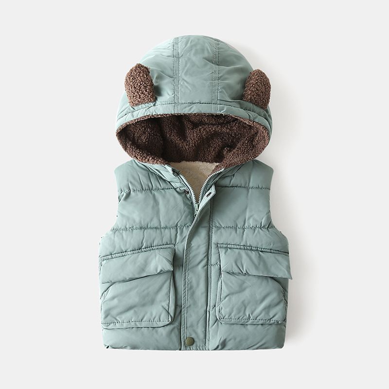 kids'clothing Boy's cotton-padded baby autumn and winter coat children's padded warm zipper coat_viptrois.com
