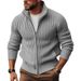 Men's Clothing Spring And Autumn New Cardigan Sweater Men Korean Style Trendy Zipper Outerwear Knitted Sweater Jacket Men Plus Velvet Thick Winter_viptrois.com