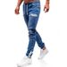 Men's Clothing Men's Denim Fabric Casual Matte Zipper Design Sports Fashion Casual Jeans Men_viptrois.com