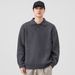 Retro Collar Knit Sweater – Oversized Pullover For Men (M-3XL, Polyester Blend, Minimalist Solid Colors)_viptrois.com