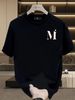 Men's Clothing Men's 100% Cotton Short Sleeve T-Shirt Mi Monogram Logo Trendy Brand Summer High Street Loose Fit Top Versatile Niche Style_viptrois.com