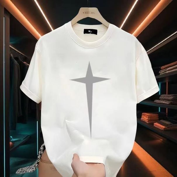 2024Men's High-quality Round-neck Pullover Short-sleeved T-shirt_viptrois.com