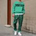 Men's Geometric Print Hoodie & Jogger Set - Trendy Casual Athletic Wear For Fall & Spring | Comfortable Polyester Blend | S-3XL_viptrois.com