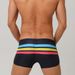 Men's Clothing UXH Men's New Style Sports Split Color Striped Boxer Sports Shorts Nylon Swim Beach Shorts Swim Trunks_viptrois.com