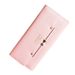 Women's Wallet Card Cases Buckle Cute Female Student Wallet Bow Long Rivet Wallet_viptrois.com