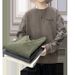 Loom Loom Men's Sweatshirt Spring New American Retro Suede Print Crew Neck Long Sleeve Base Shirt Student Trendy Style_viptrois.com