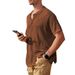 Men's Clothing Fashion Men's Knitted Cardigan Summer Cool Men's Shirt Tops Short Sleeve Lapel Button Loose Men's Clothing_viptrois.com
