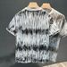 Summer New Creative Personalized Ink Rendering Round Neck T-shirt Fashion Trend Versatile Casual Loose Short Sleeves_viptrois.com